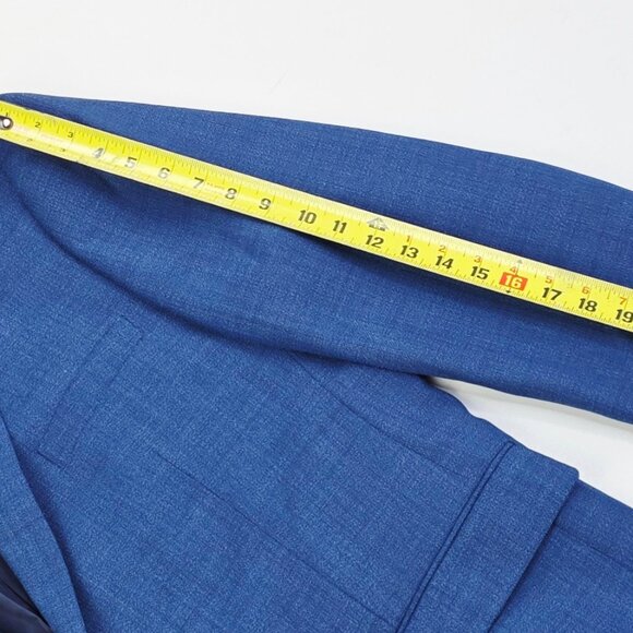 Tommy Hilfiger Size 46R Mens Blue Sport Jacket Blazer Wool Blend Two Back Slit - Picture 8 of 15